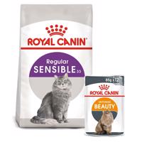 ROYAL CANIN SENSIBLE granule 2 kg + INTENSE BEAUTY kapsička 12× 85 g