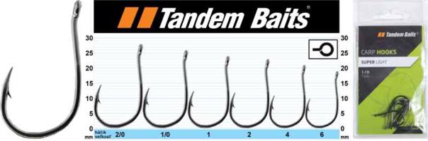 Rybarske háčiky kaprove Super Light - Tandem Baits Variant: velikost 1/0, 7ks