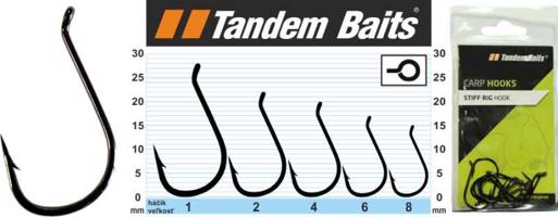 Rybářské háčky kaprové Stiff Rig Hook Tandem Baits Variant: velikost 1, 10ks