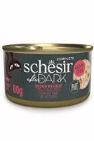 Schesir Cat konz. After Dark Paté kuře/hovězí 80g + Množstevní sleva