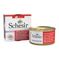 Schesir Natural s rýží  24 x 85 g - tuňák a hovězí s rýží