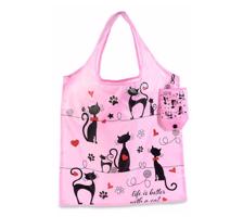 Skládací taška s kočkami - 3 varianty Barva: růžová