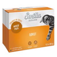 Smilla Adult kousky se zeleninou 12 x 85 g - míchané balení