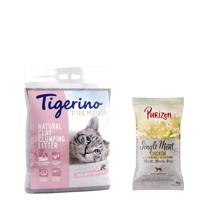 Tigerino Premium 2 x 12 kg + Purizon Single Meat kuřecí s květy heřmánku  - Premium - White Rose  2 x 12 kg + Single Meat kuřecí s květy heřmánku 100g