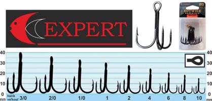 Trojháček s protihrotem Expert 1215 černý Variant: Velikost: č. 1/0 Balení: 6ks