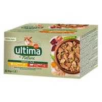 Ultima Cat, 18+6 / 14+4 / 32+8 zdarma - kuřecí a hovězí (40 x 85 g)