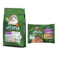 Ultima granule, 7,5 kg + Ultima kapsičky 48 x 85 g za skvělou cenu - Sterilized Hairball  7.5 kg + 48 x 85 g - masový výběr