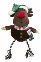 Vánoční hračka Xmas REINDEER plyš/bavlna 49cm