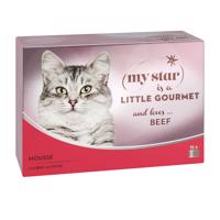 Výhodné balení My Star Mousse Gourmet konzerva 4 x 12 ks (48 x 85 g) - hovězí s tymiánem