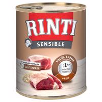 Výhodné balení RINTI Sensible 24 ks (24 x 800 g) -- Jehněčí & rýže