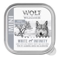 Výhodné balení Wolf of Wilderness Adult 24 x 150 g vanička - White Infinity - koňské