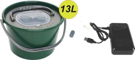 Vzduchovací motorek AA /USB + Řízkovnice 13L Variant: Vedro 13L