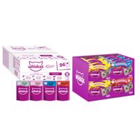 Whiskas 1+ kapsičky 96 x 85 + Whiskas Snacks 16 x 60 g - 15 % sleva - Surf & Turf v želé