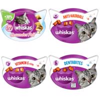 Whiskas pamlsky, 8 balení - 15 % sleva - Dentabites kuřecí (2 x 40 g) + Anti-Hairball (2 x 60 g) + Healthy Coat - pro zdravou srst (2 x 50 g) + Vitamin E-Xtra (2 x 50 g)