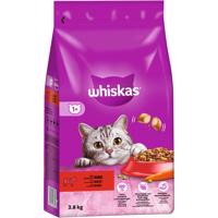 Whiskas trocken Adult 1+ s hovězím masem, 3,8 kg