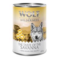 Wolf of Wilderness Adult "The Taste Of" 6 x 400 g - The Savanna - krůtí, hovězí, kozí