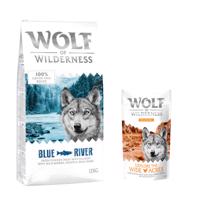 Wolf of Wilderness granule, 12 kg + Training “Explore the Wide Acres” zdarma -  Adult "Blue River" - losos 12 kg +  “Explore the Wide Acres” s kuřecím