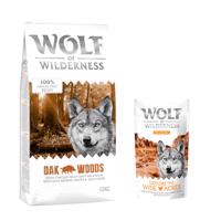 Wolf of Wilderness granule, 12 kg + Training “Explore the Wide Acres” zdarma - Adult "Oak Woods" - divočák 12 kg +  “Explore the Wide Acres” s kuřecím