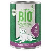 zooplus Bio Senior bio krůtí s bio mrkví - 6 x 400 g